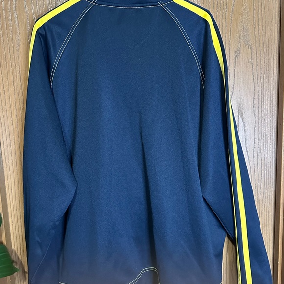Michigan Wolverines Jacket Mens 2XL Blue Yellow Full Zip Track Foot Locker - Picture 3 of 6